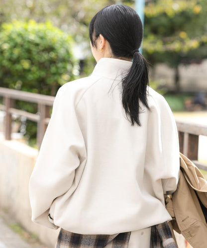 加絨運動立領套頭衫