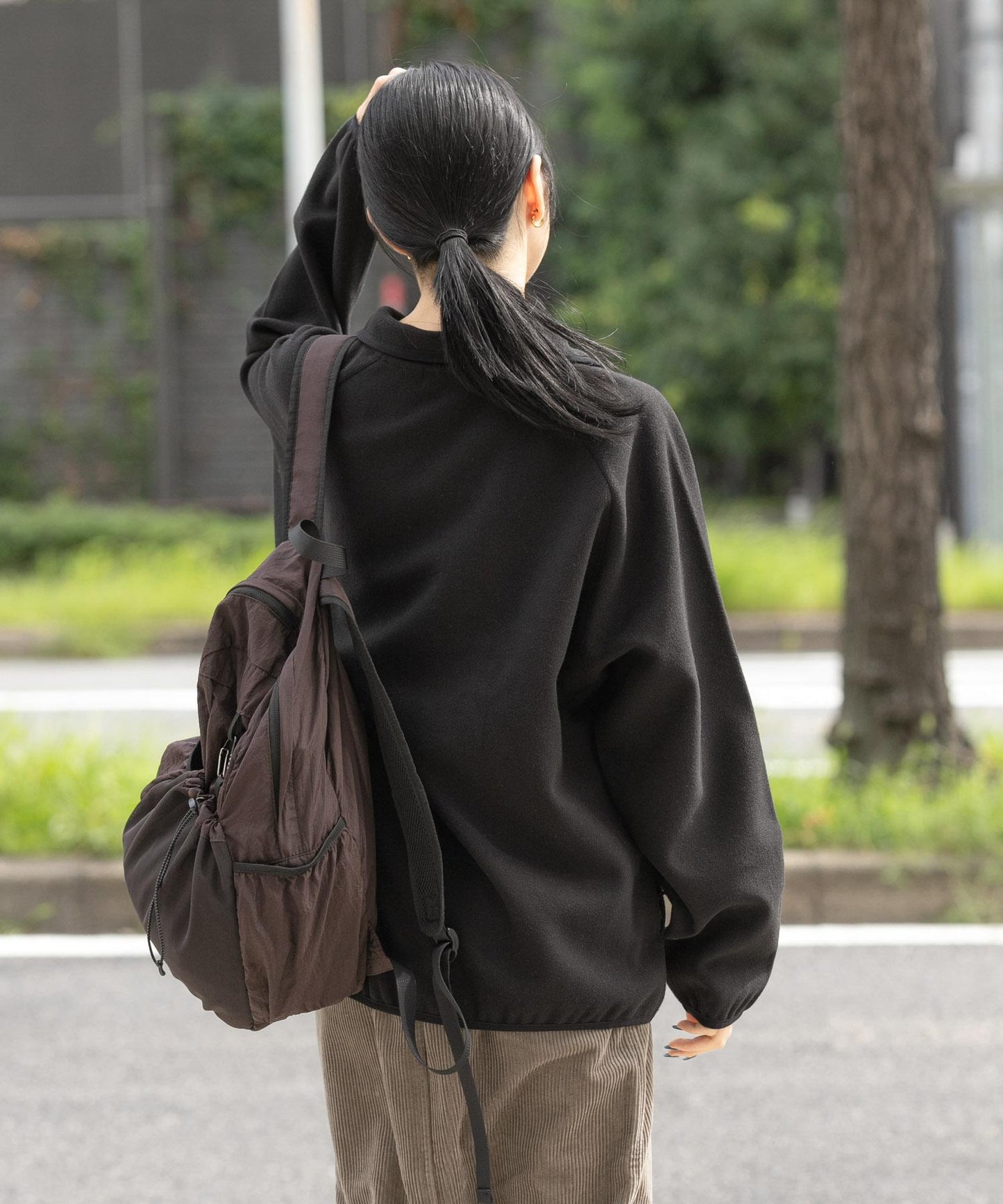 加絨運動立領套頭衫