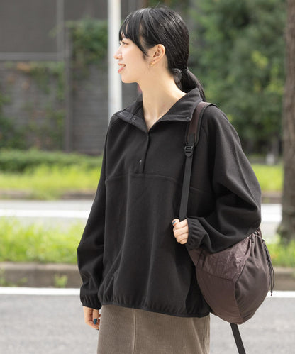 加絨運動立領套頭衫