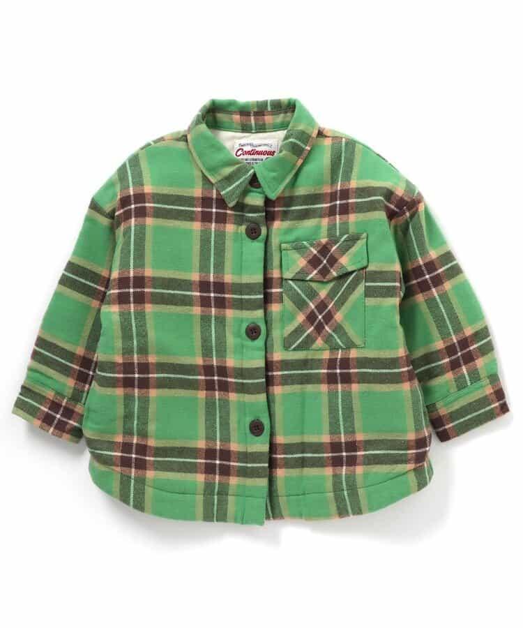 磨毛格紋襯衫夾克