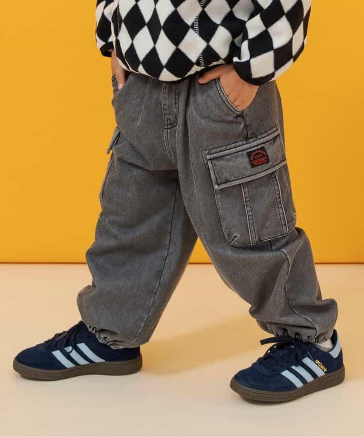 保暖化纖工裝褲 十分褲