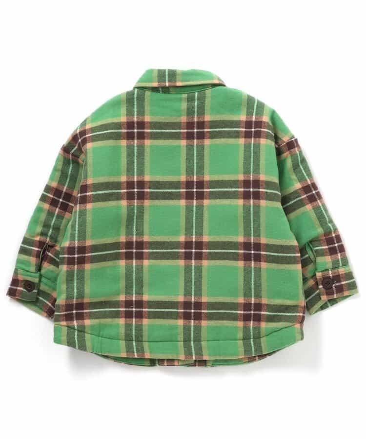 磨毛格紋襯衫夾克