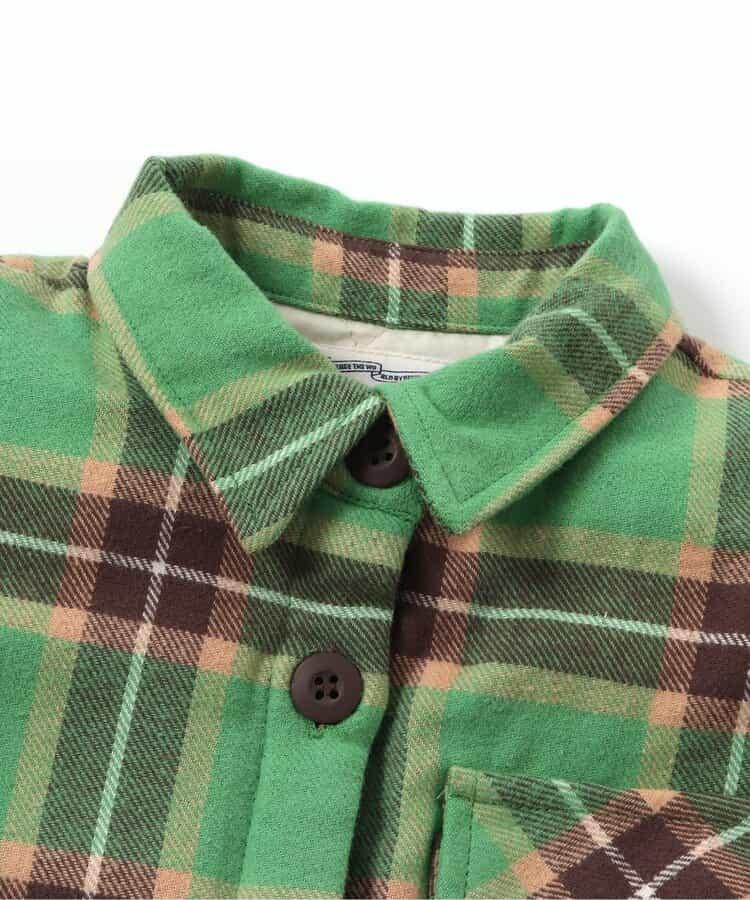 磨毛格紋襯衫夾克