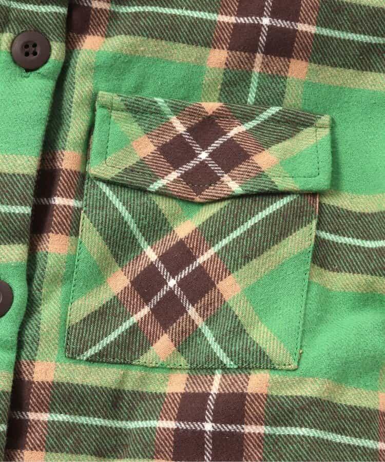 磨毛格紋襯衫夾克
