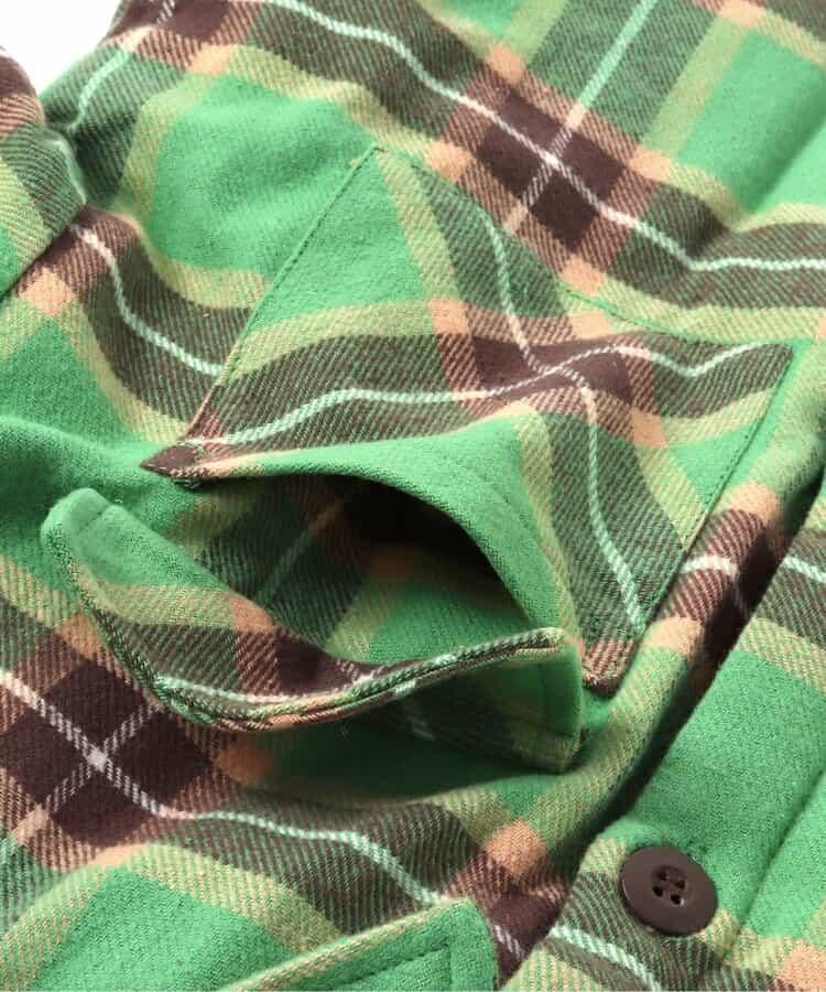 磨毛格紋襯衫夾克