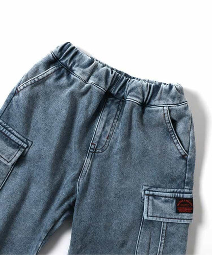 保暖化纖工裝褲 十分褲