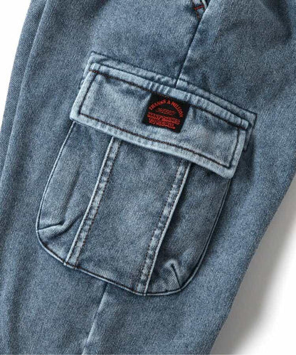 保暖化纖工裝褲 十分褲