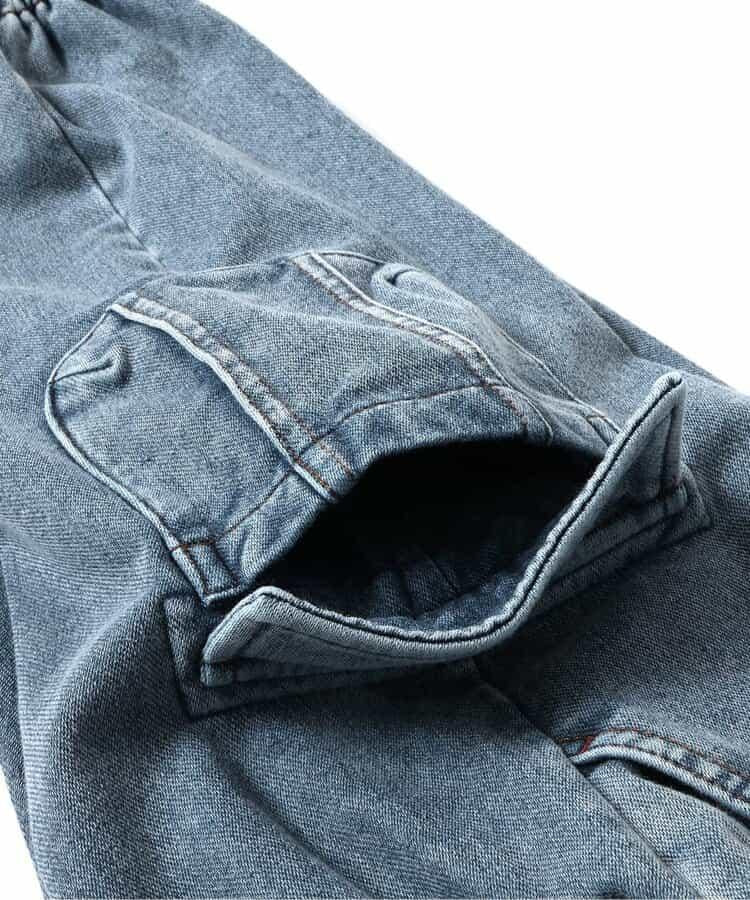 保暖化纖工裝褲 十分褲