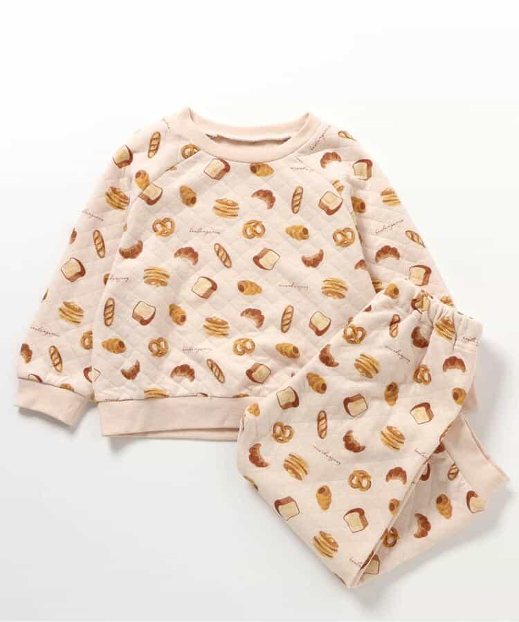 麵包&恐龍圖案絎縫睡衣