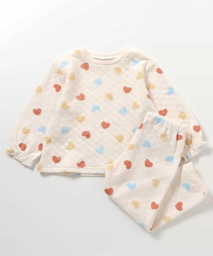 愛心&蛋糕圖案絎縫睡衣