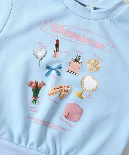 GIRLS轉印圖案衛衣