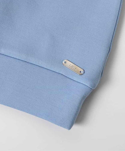 紙箱袖拼接條紋蝴蝶結衛衣