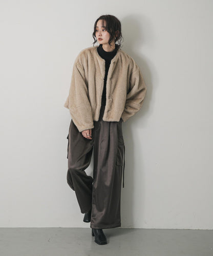 緞面工裝褲