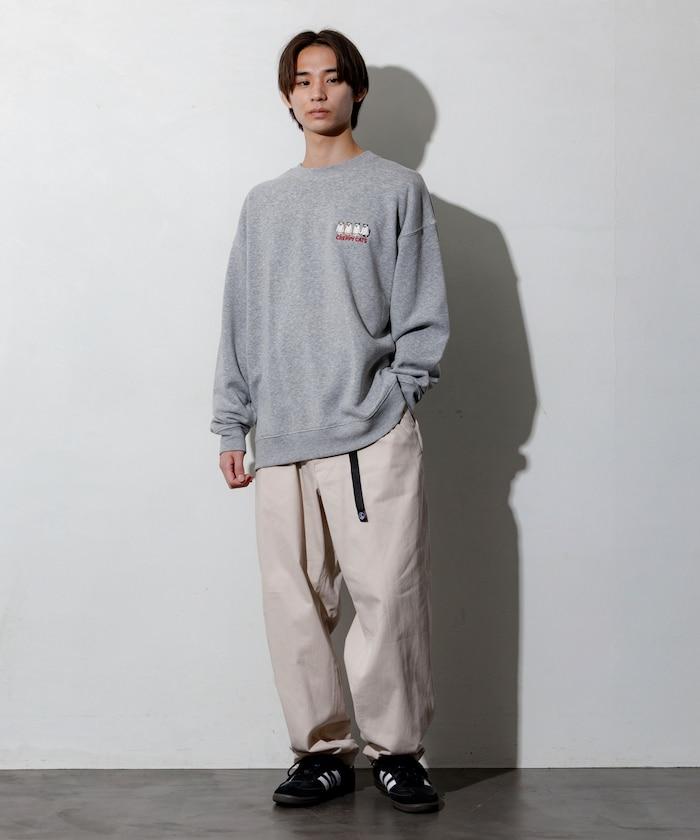 寬鬆版型背面印花圓領衛衣 / CATS GHOST