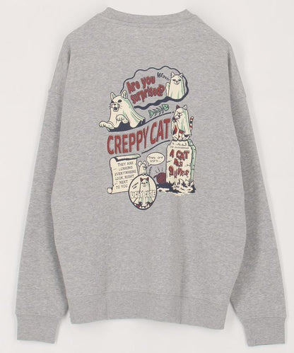 寬鬆版型背面印花圓領衛衣 / CATS GHOST