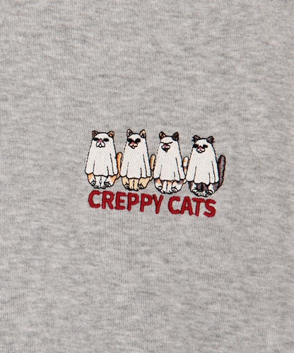 寬鬆版型背面印花圓領衛衣 / CATS GHOST