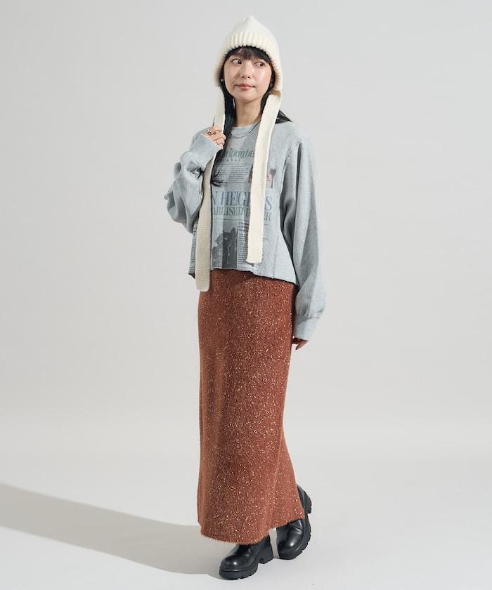 亮片羽毛半身裙