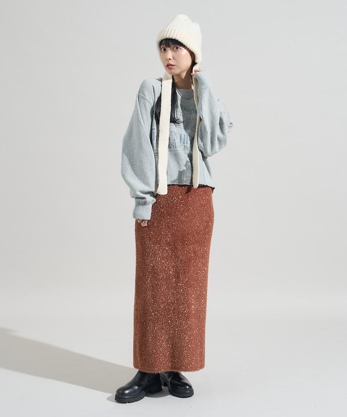 亮片羽毛半身裙