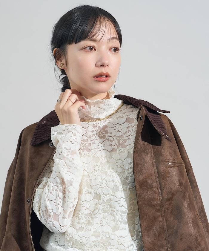 磨毛蕾絲上衣