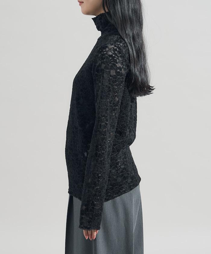 磨毛蕾絲上衣