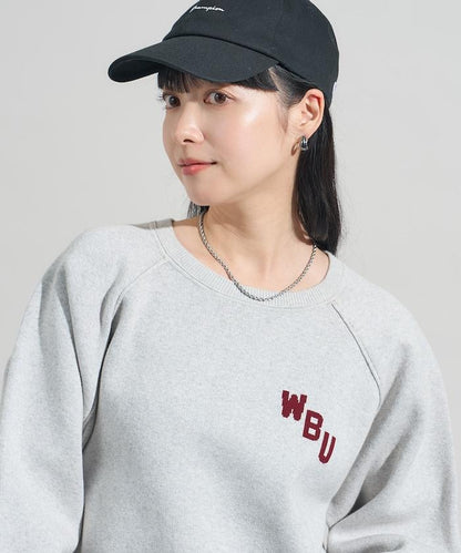 【可機洗】衛衣風格字母針織套頭衫