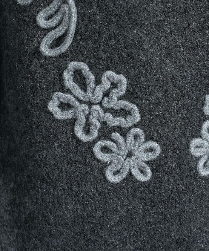 拼色 線繡花紋 針織套頭衫