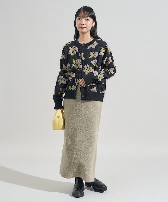 絨圈提花針織開衫