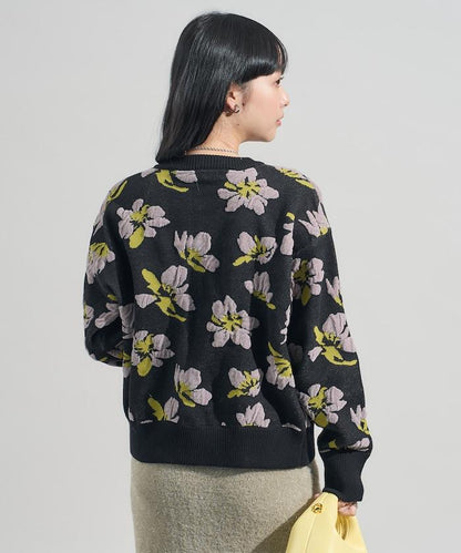 絨圈提花針織開衫