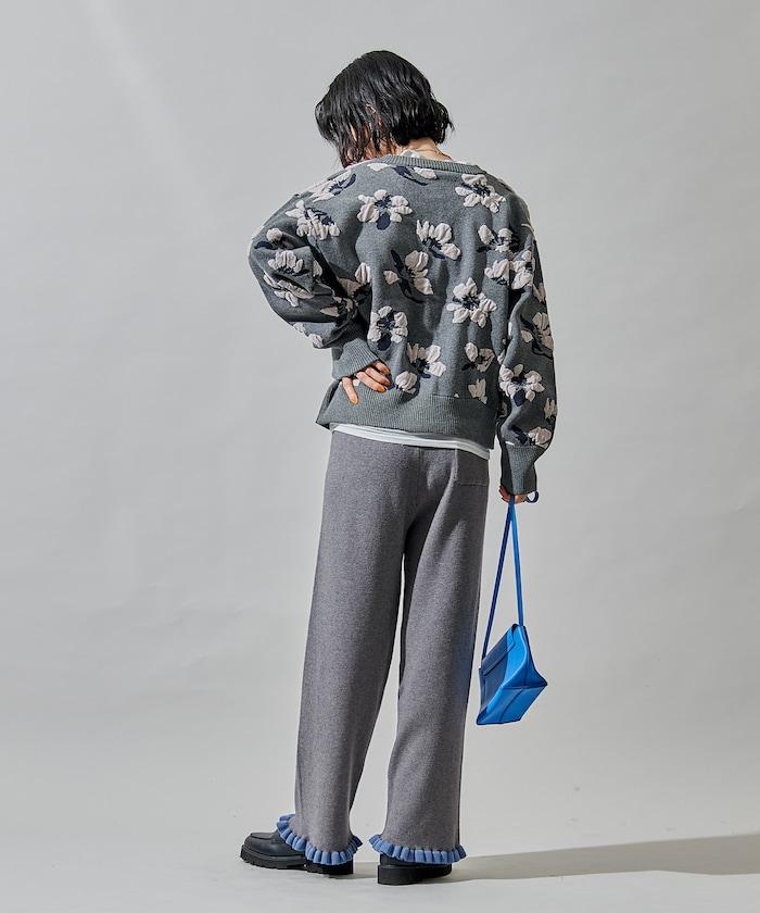 絨圈提花針織開衫