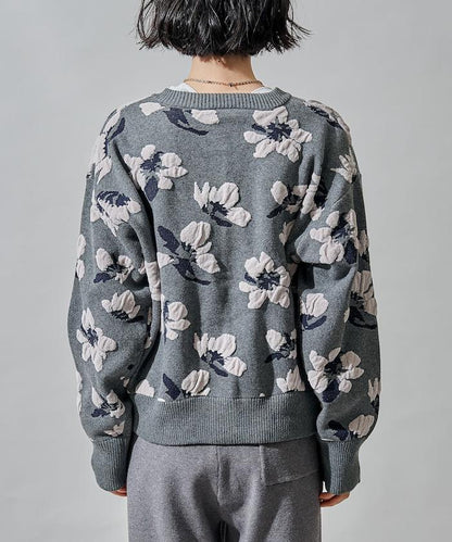 絨圈提花針織開衫