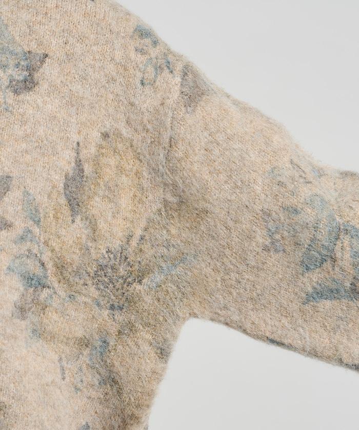 花卉印花針織開衫