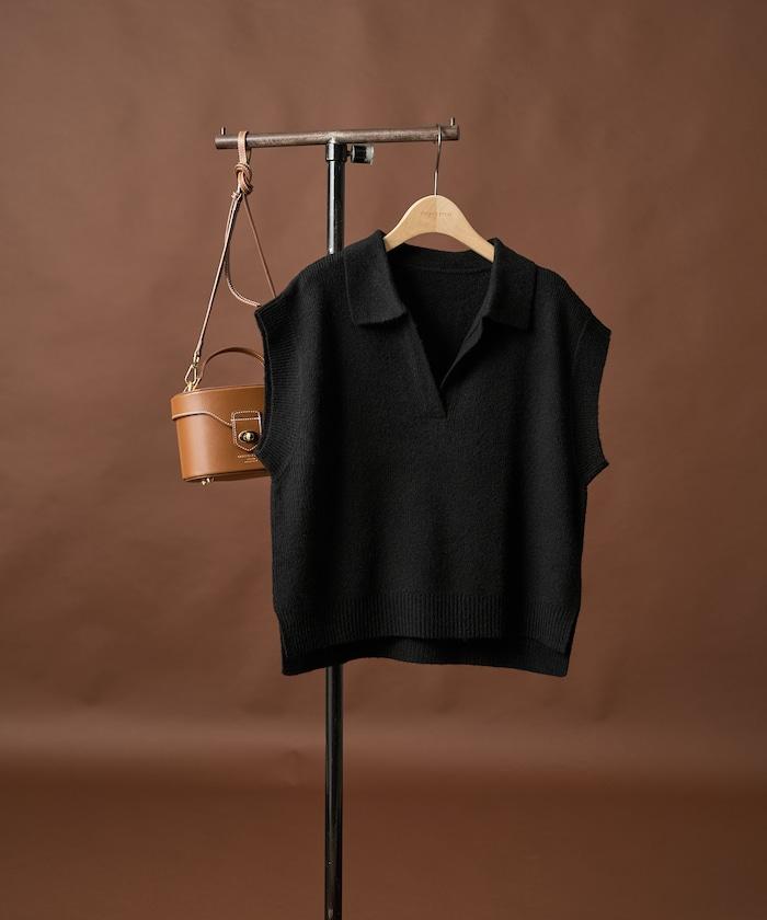 【套裝商品】V領針織背心套裝 含顏色