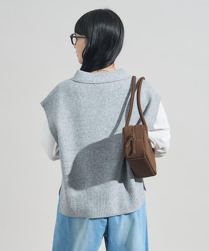 【套裝商品】V領針織背心套裝 含顏色