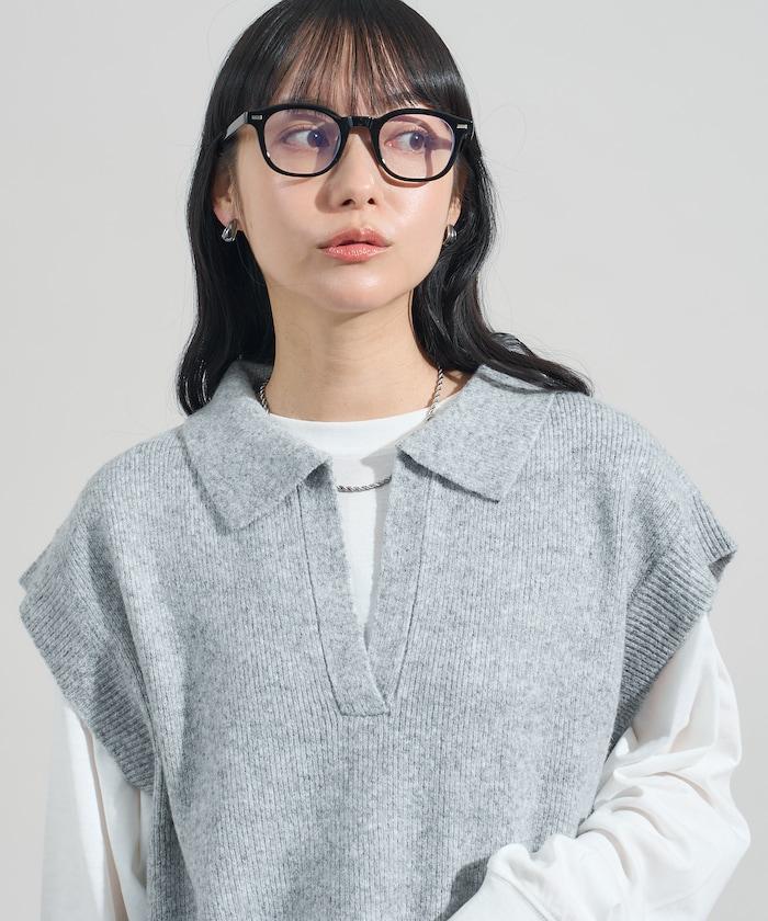 【套裝商品】V領針織背心套裝 含顏色