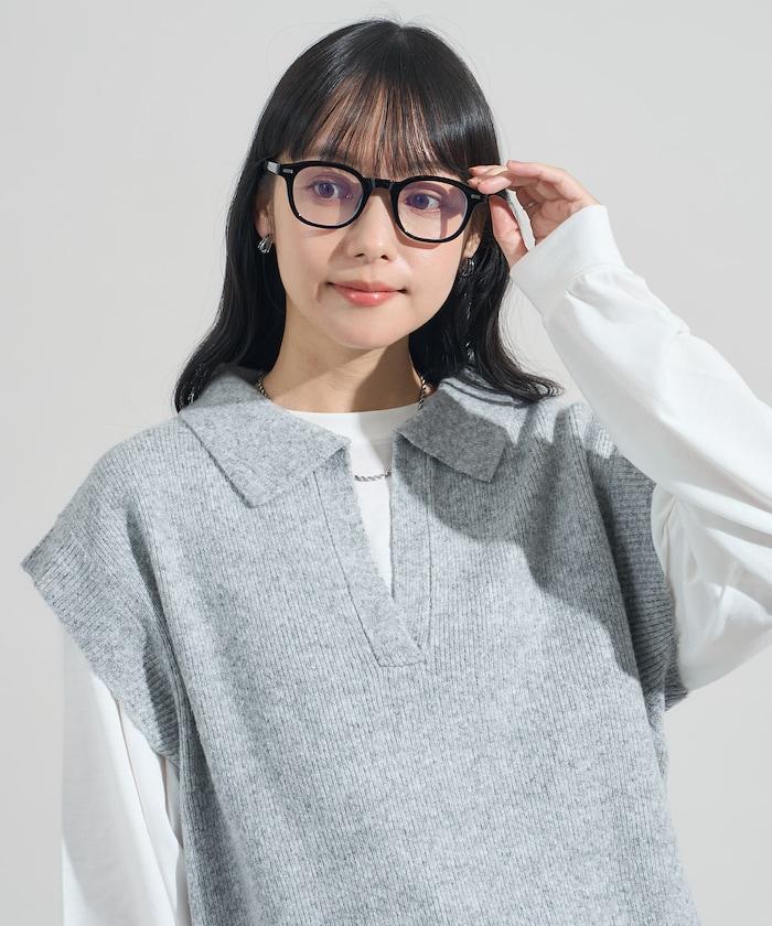 【套裝商品】V領針織背心套裝 含顏色