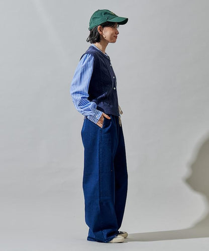 ＜有小個子尺碼＞加絨水洗牛仔休閒褲