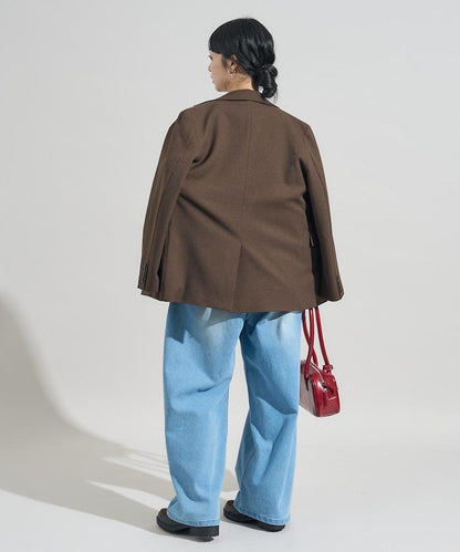 ＜有小個子尺碼＞加絨水洗牛仔休閒褲