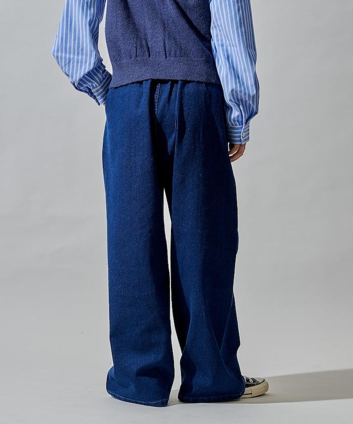 ＜有小個子尺碼＞加絨水洗牛仔休閒褲