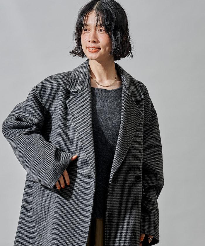 羊毛混紡雙面短外套