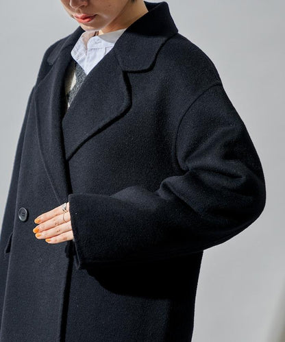 羊毛混紡雙面短外套