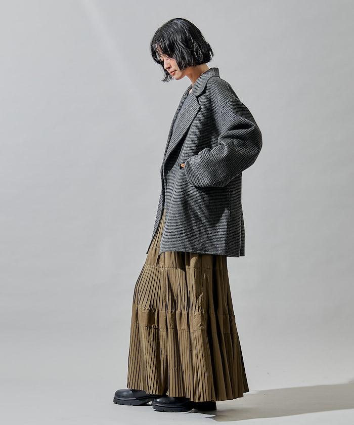 羊毛混紡雙面短外套