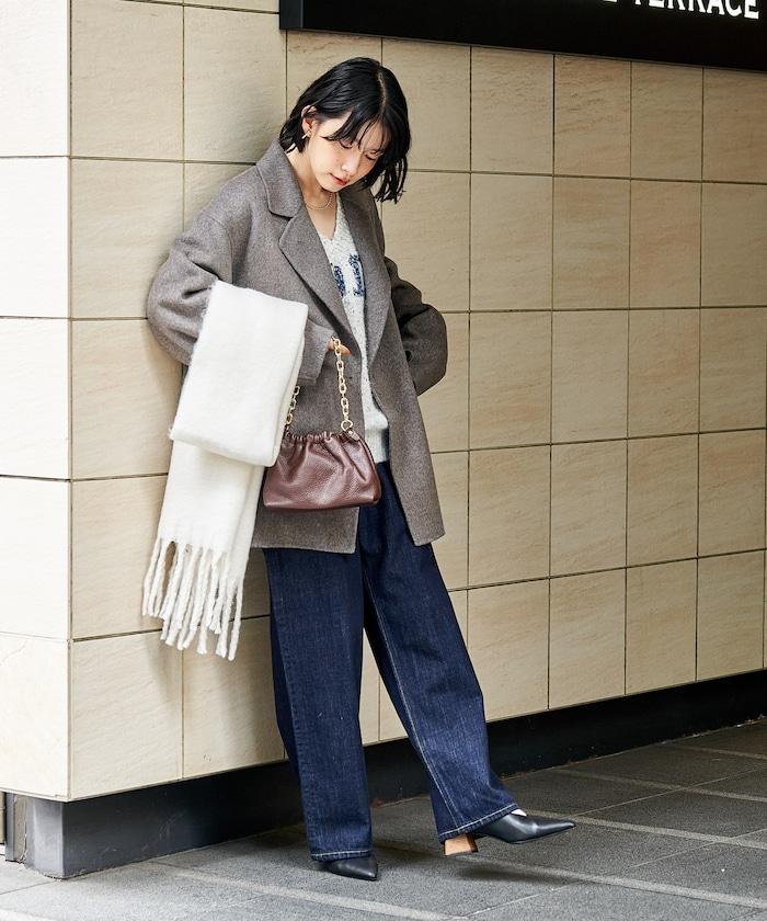 羊毛混紡雙面短外套