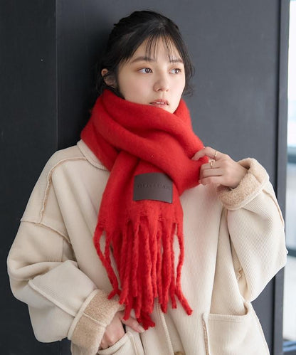 加厚流蘇圍巾