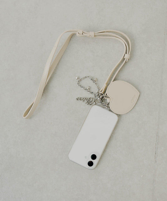 【Chico】帶愛心吊墜手機斜挎包