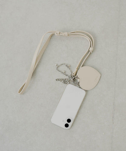 【Chico】帶愛心吊墜手機斜挎包