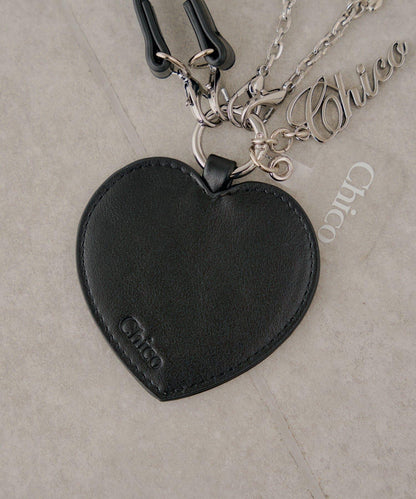 【Chico】帶愛心吊墜手機斜挎包