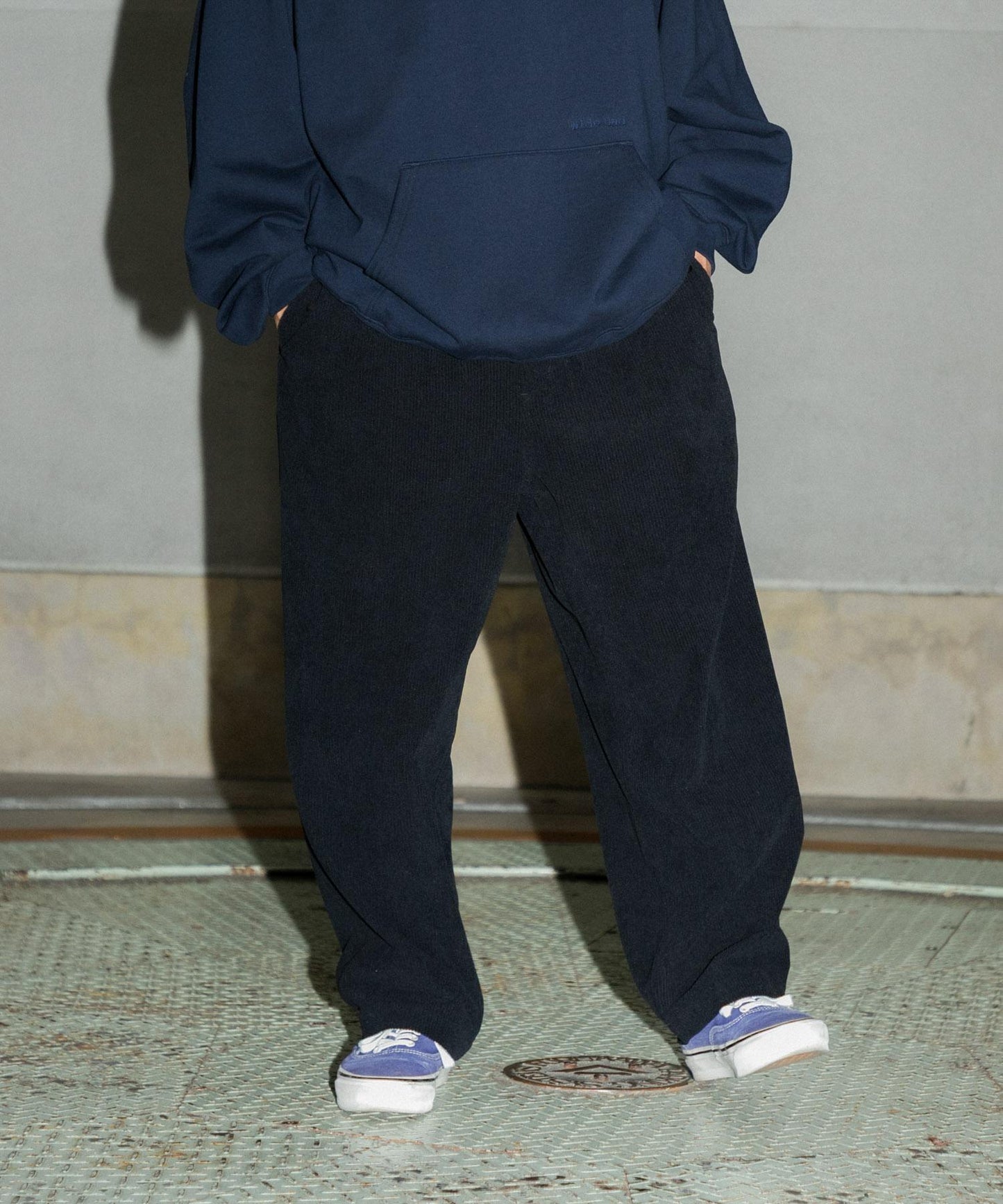 Dad簡約燈芯絨寬鬆長褲