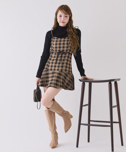 袖釦裝飾高領針織衫