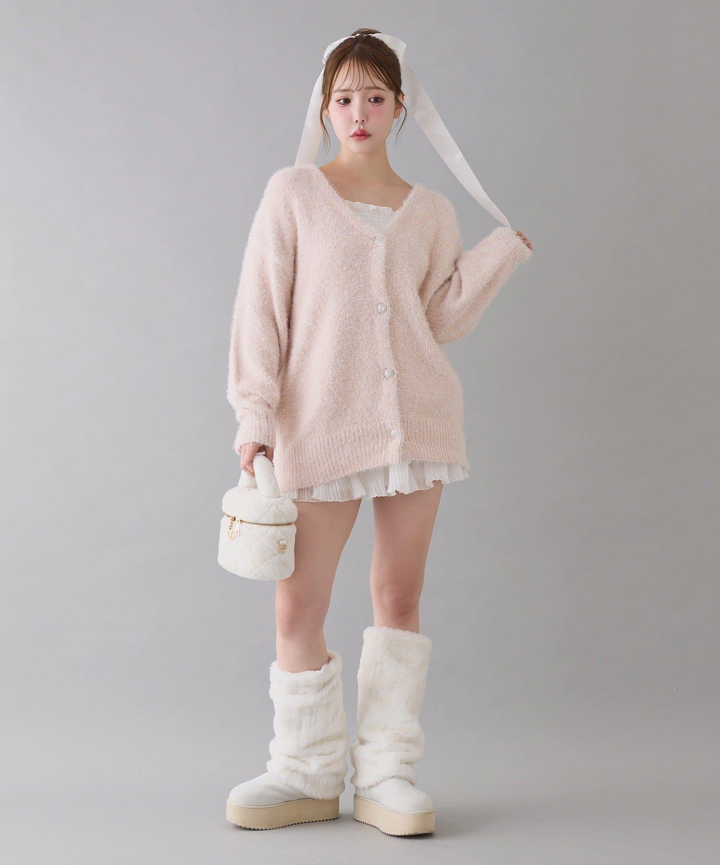 天鵝絨針織開衫