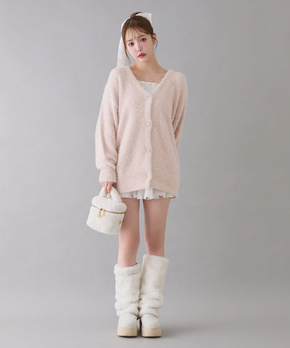 天鵝絨針織開衫